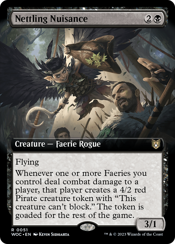 Nettling Nuisance (Extended Art) [Wilds of Eldraine Commander] | Fandemonia Ltd