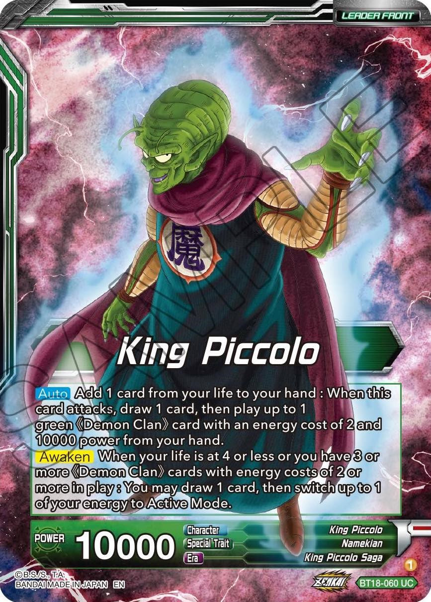 King Piccolo // King Piccolo, World Conquest Awaits (BT18-060) [Dawn of the Z-Legends] | Fandemonia Ltd