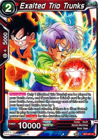 Exalted Trio Trunks (BT7-011) [Assault of the Saiyans] | Fandemonia Ltd