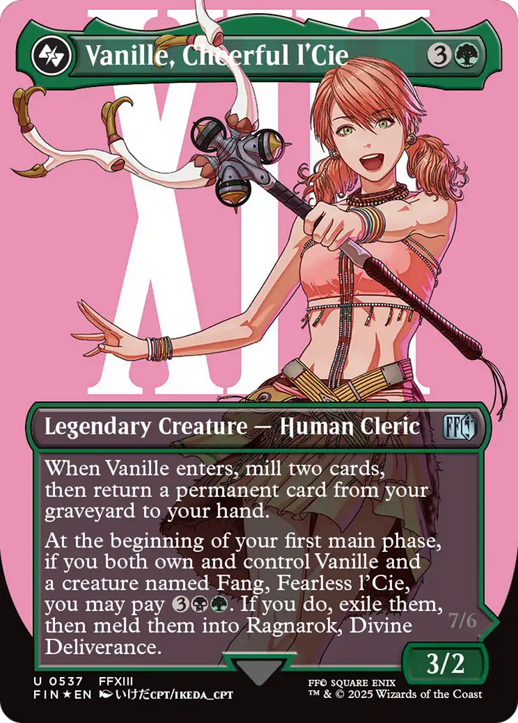Vanille, Cheerful l'Cie // Ragnarok, Divine Deliverance (Borderless) (Surge Foil) [FINAL FANTASY] | Fandemonia Ltd