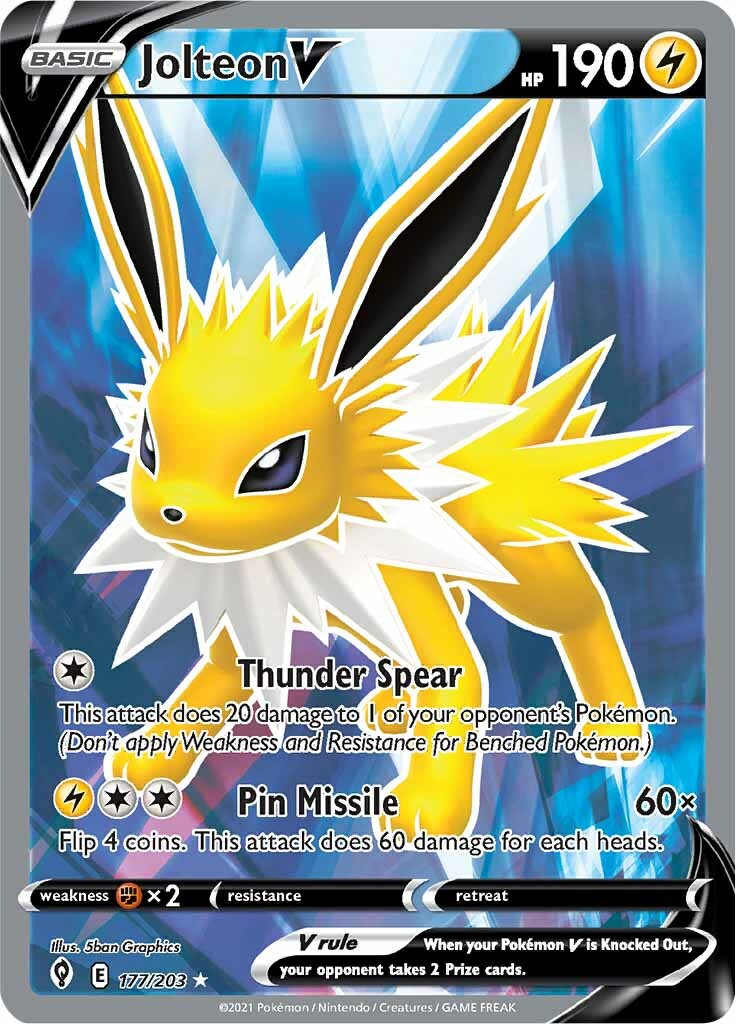 Jolteon V (177/203) [Sword & Shield: Evolving Skies] | Fandemonia Ltd
