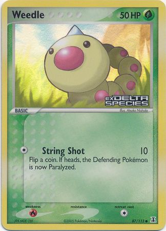 Weedle (87/113) (Stamped) [EX: Delta Species] | Fandemonia Ltd