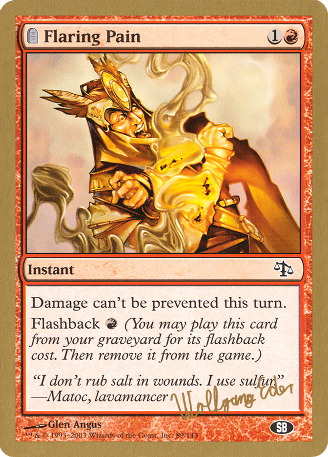 Flaring Pain (Wolfgang Eder) (SB) [World Championship Decks 2003] | Fandemonia Ltd