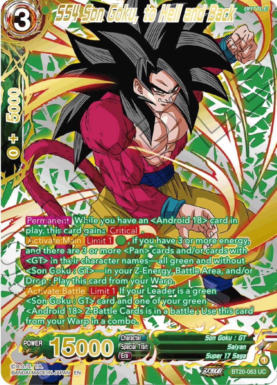 SS4 Son Goku, to Hell and Back (Gold-Stamped) (BT20-063) [Power Absorbed] | Fandemonia Ltd