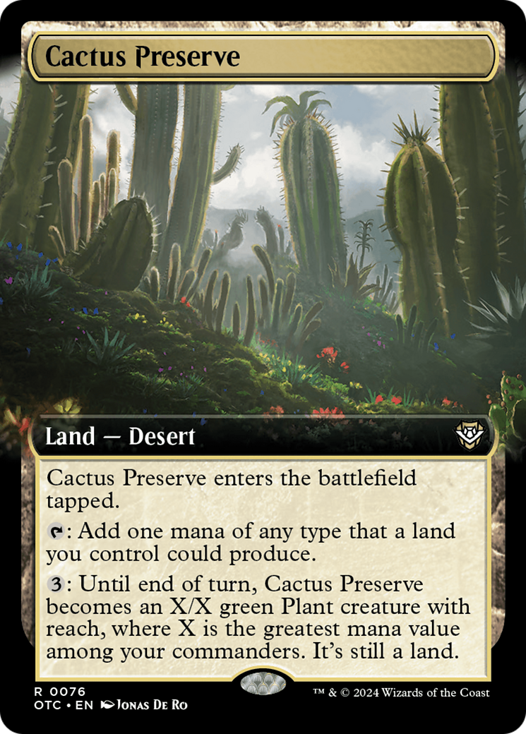 Cactus Preserve (Extended Art) [Outlaws of Thunder Junction Commander] | Fandemonia Ltd