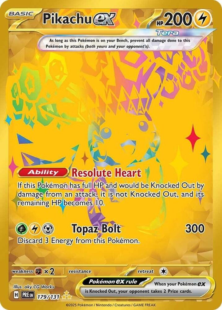 Pikachu ex (179/131) [Scarlet & Violet: Prismatic Evolutions] | Fandemonia Ltd