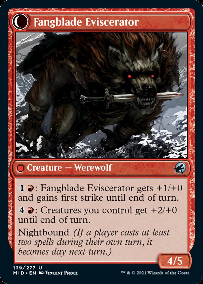 Fangblade Brigand // Fangblade Eviscerator [Innistrad: Midnight Hunt] | Fandemonia Ltd