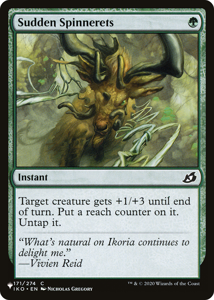 Sudden Spinnerets [The List] | Fandemonia Ltd