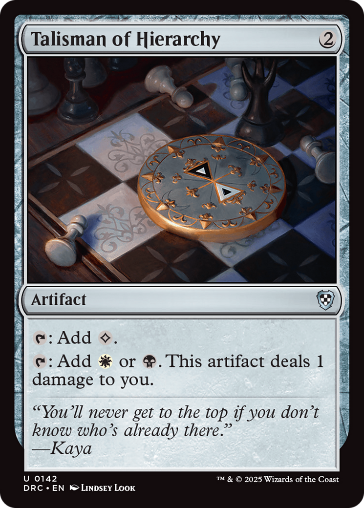 Talisman of Hierarchy [Aetherdrift Commander] | Fandemonia Ltd
