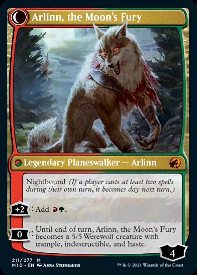 Arlinn, the Pack's Hope // Arlinn, the Moon's Fury [Innistrad: Midnight Hunt] | Fandemonia Ltd