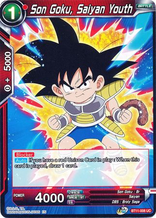 Son Goku, Saiyan Youth (BT11-008) [Vermilion Bloodline] | Fandemonia Ltd