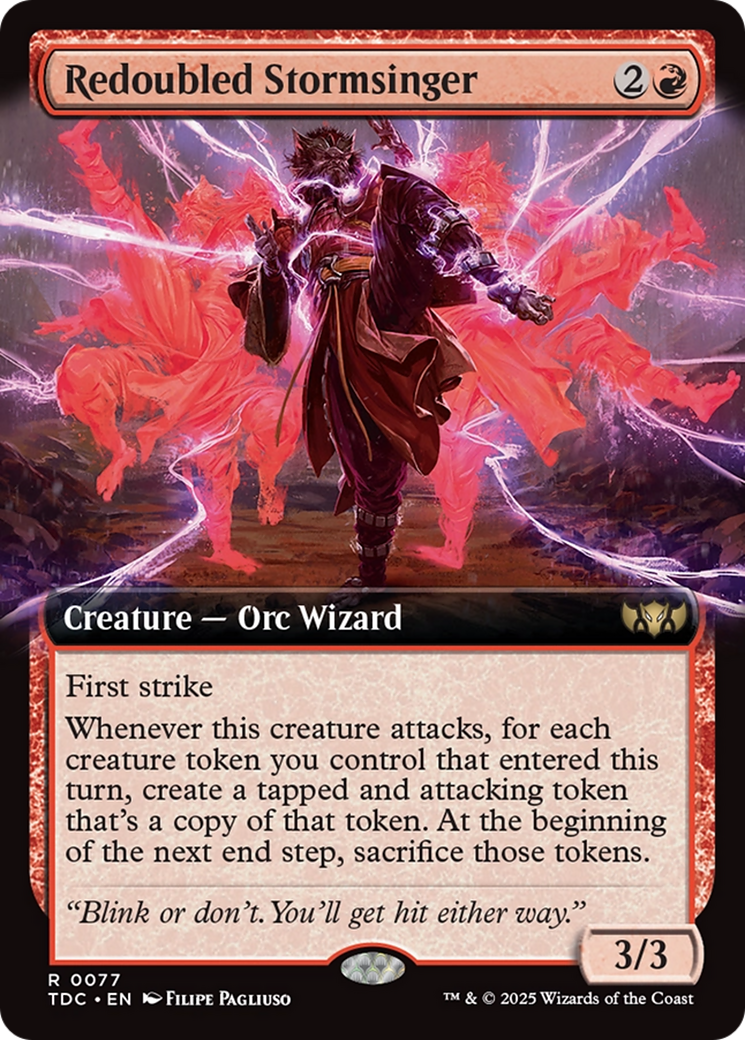 Redoubled Stormsinger (Extended Art) [Tarkir: Dragonstorm Commander] | Fandemonia Ltd