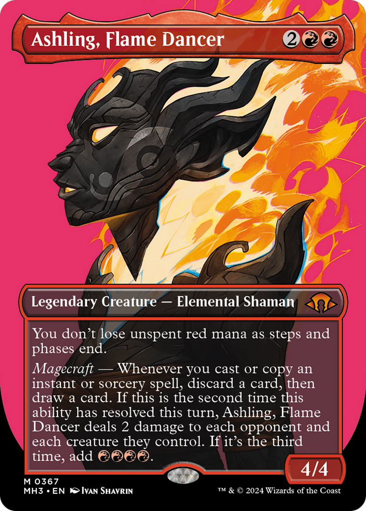 Ashling, Flame Dancer (Borderless) [Modern Horizons 3] | Fandemonia Ltd