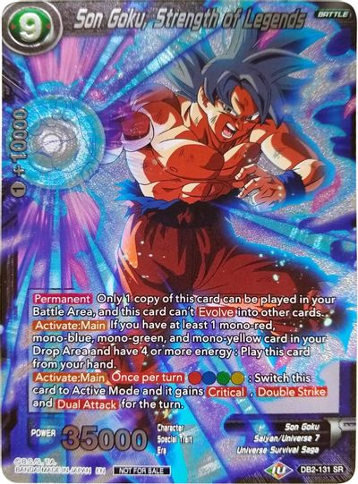 Son Goku, Strength of Legends (Player's Choice) (DB2-131) [Promotion Cards] | Fandemonia Ltd