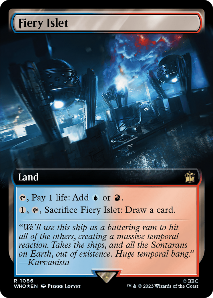 Fiery Islet (Extended Art) (Surge Foil) [Doctor Who] | Fandemonia Ltd