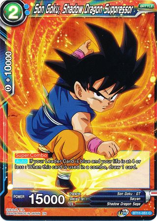 Son Goku, Shadow Dragon Suppressor (BT11-051) [Vermilion Bloodline 2nd Edition] | Fandemonia Ltd