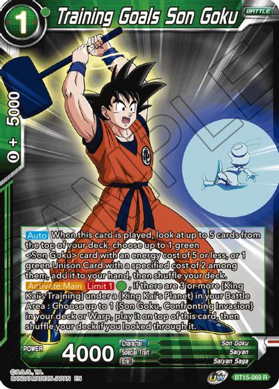 Training Goals Son Goku (BT15-069) [Saiyan Showdown] | Fandemonia Ltd