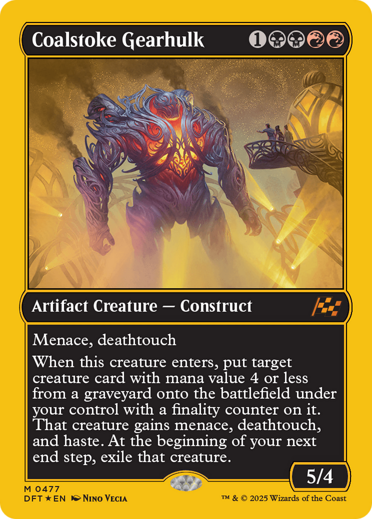 Coalstoke Gearhulk (First-Place Foil) [Aetherdrift] | Fandemonia Ltd