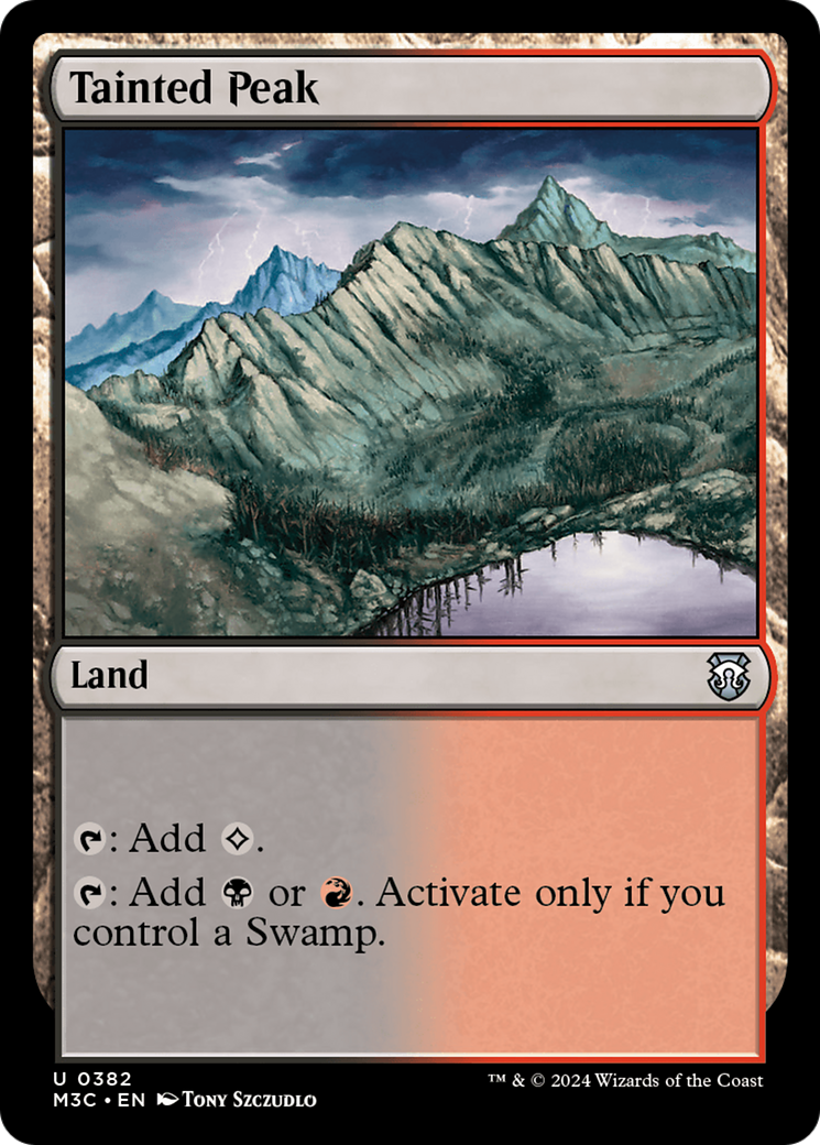 Tainted Peak (Ripple Foil) [Modern Horizons 3 Commander] | Fandemonia Ltd