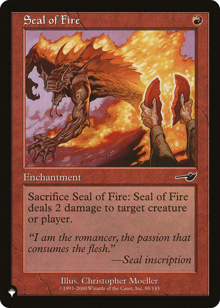 Seal of Fire [The List] | Fandemonia Ltd