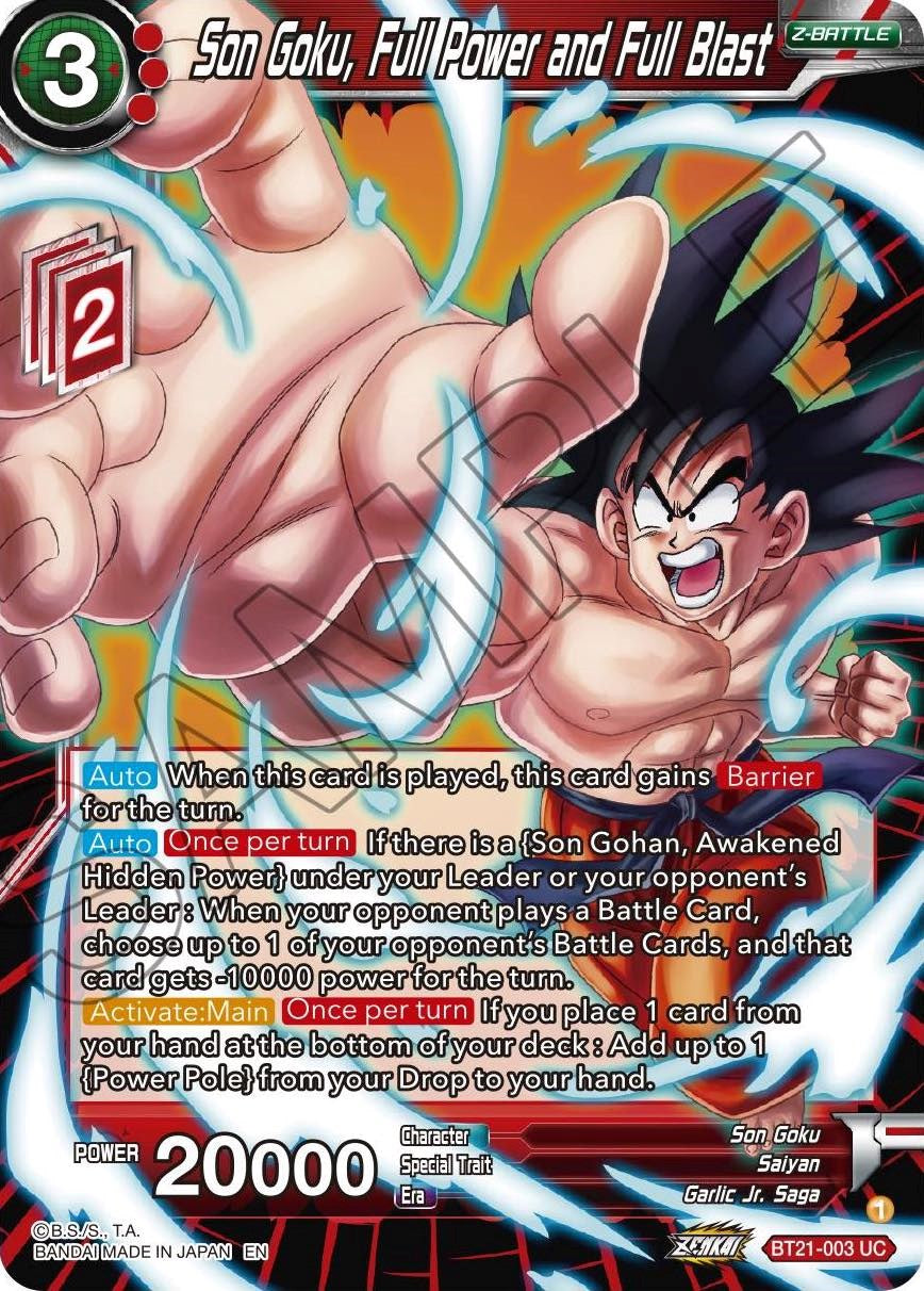 Son Goku, Full Power and Full Blast (BT21-003) [Wild Resurgence] | Fandemonia Ltd