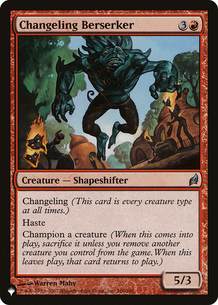 Changeling Berserker [The List] | Fandemonia Ltd