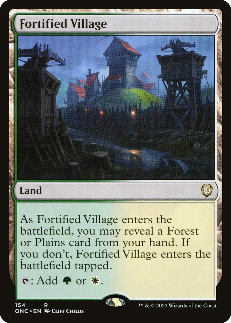 Fortified Village [Phyrexia: All Will Be One Commander] | Fandemonia Ltd