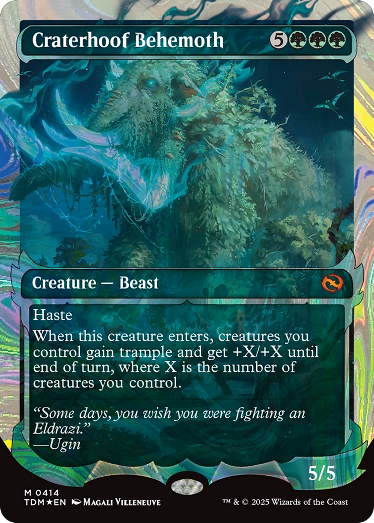 Craterhoof Behemoth (Showcase) (Halo Foil) [Tarkir: Dragonstorm] | Fandemonia Ltd