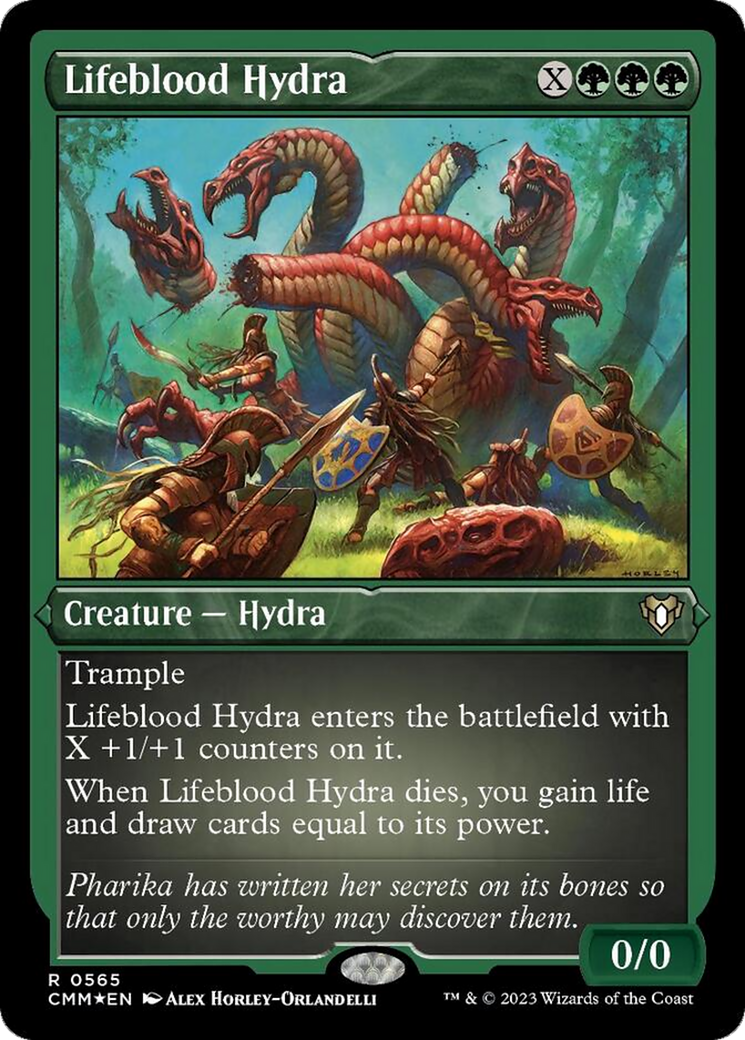 Lifeblood Hydra (Foil Etched) [Commander Masters] | Fandemonia Ltd