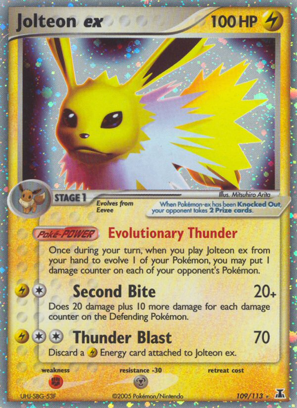 Jolteon ex (109/113) [EX: Delta Species] | Fandemonia Ltd