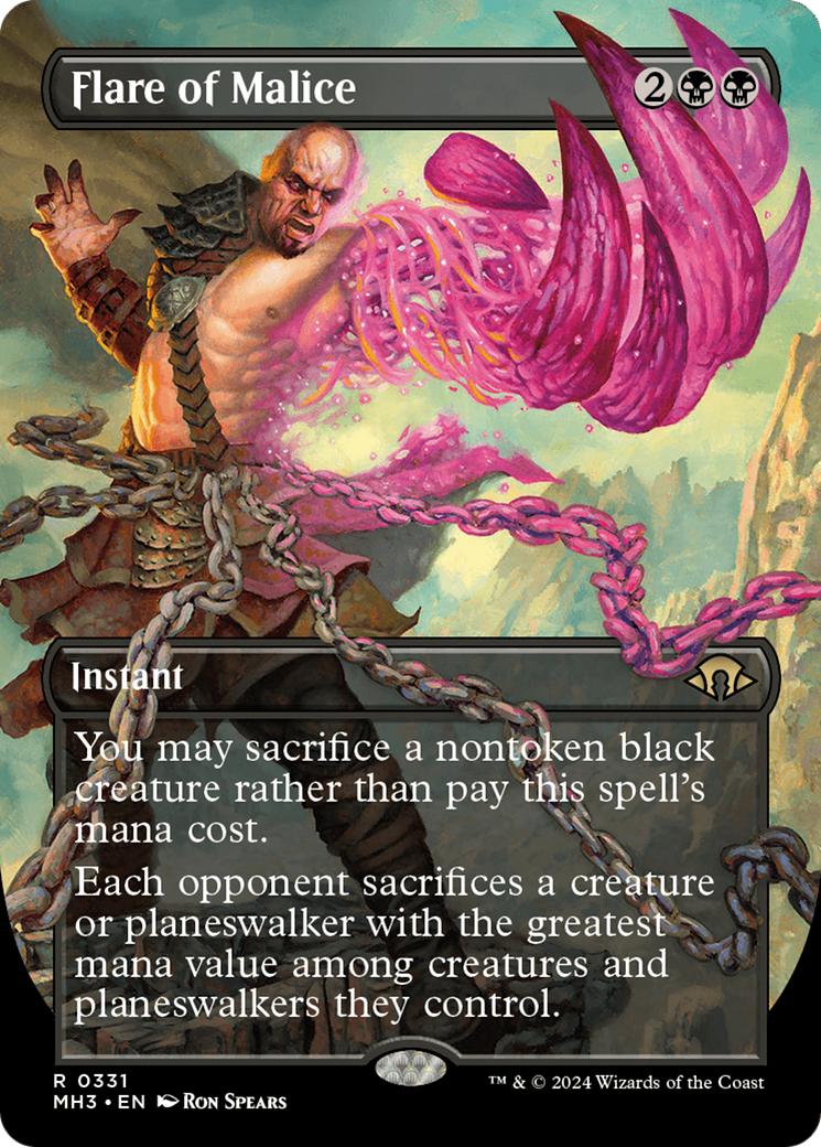 Flare of Malice (Borderless) [Modern Horizons 3] | Fandemonia Ltd