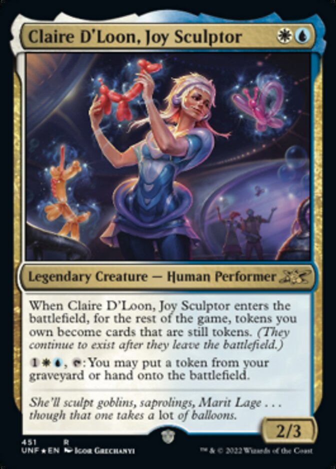 Claire D'Loon, Joy Sculptor (Galaxy Foil) [Unfinity] | Fandemonia Ltd