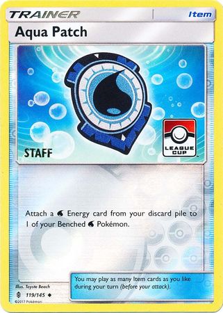 Aqua Patch (119/145) (League Promo Staff) [Sun & Moon: Guardians Rising] | Fandemonia Ltd