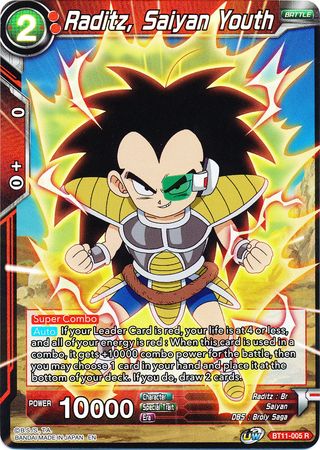 Raditz, Saiyan Youth (BT11-005) [Vermilion Bloodline 2nd Edition] | Fandemonia Ltd