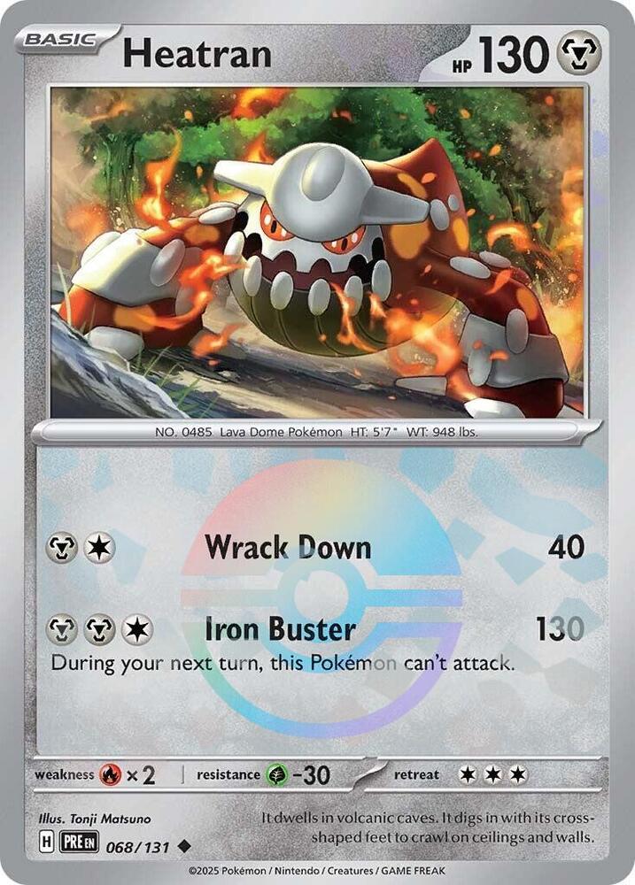 Heatran (068/131) (Poke Ball Pattern) [Scarlet & Violet: Prismatic Evolutions] | Fandemonia Ltd