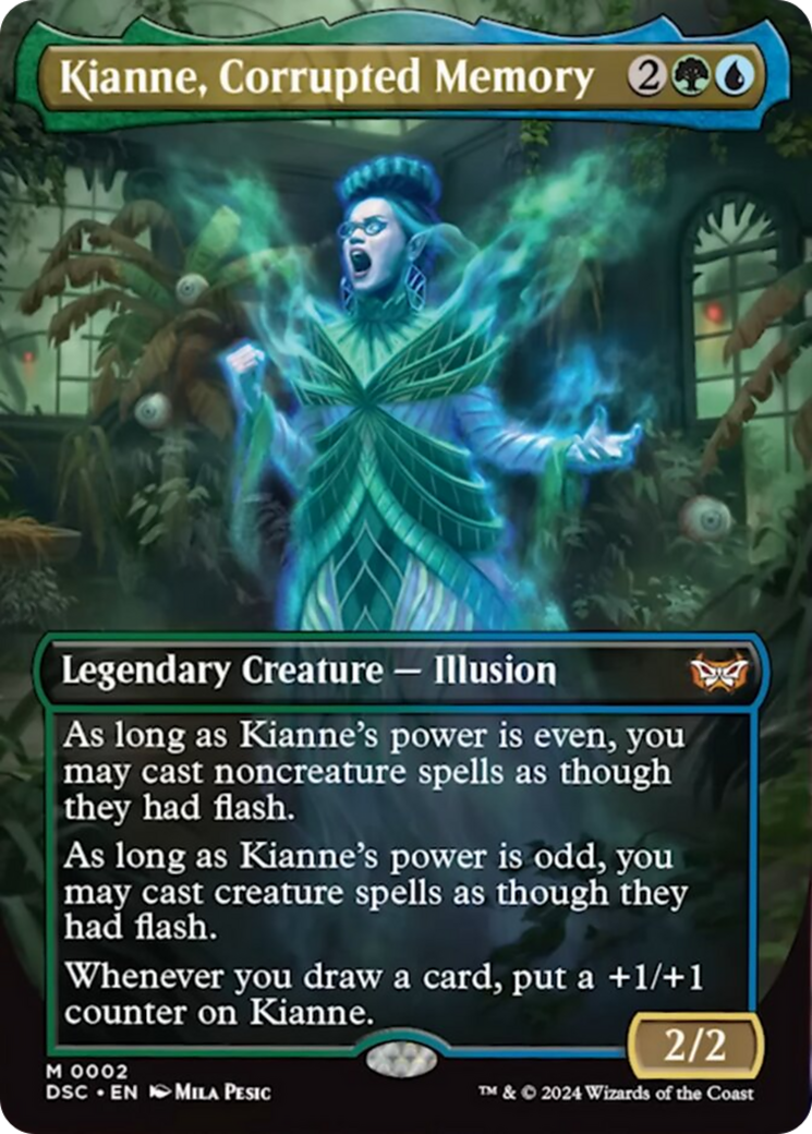 Kianne, Corrupted Memory (Borderless) [Duskmourn: House of Horror Commander] | Fandemonia Ltd