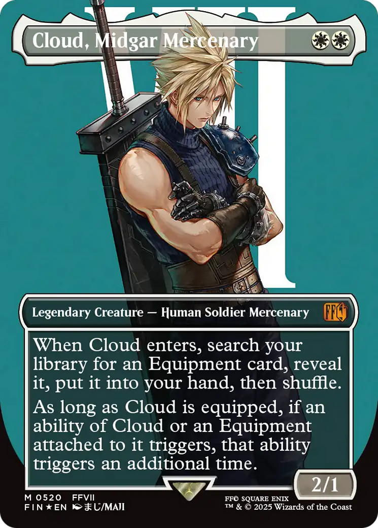 Cloud, Midgar Mercenary (Borderless) (Surge Foil) [FINAL FANTASY] | Fandemonia Ltd