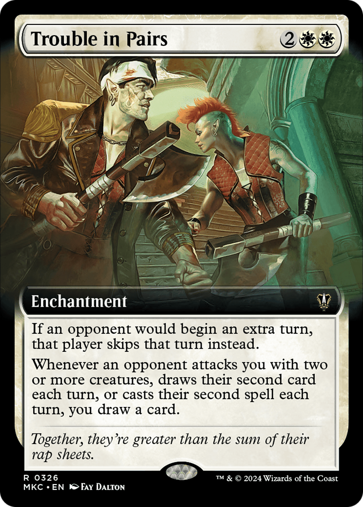 Trouble in Pairs (Extended Art) [Murders at Karlov Manor Commander] | Fandemonia Ltd