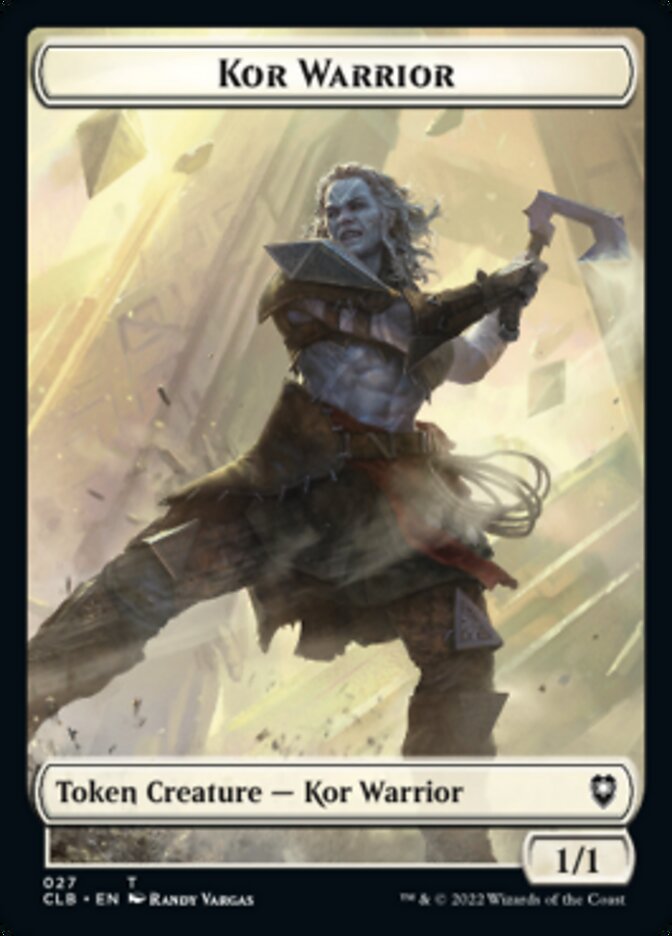 Kor Warrior // Treasure Double-Sided Token [Commander Legends: Battle for Baldur's Gate Tokens] | Fandemonia Ltd