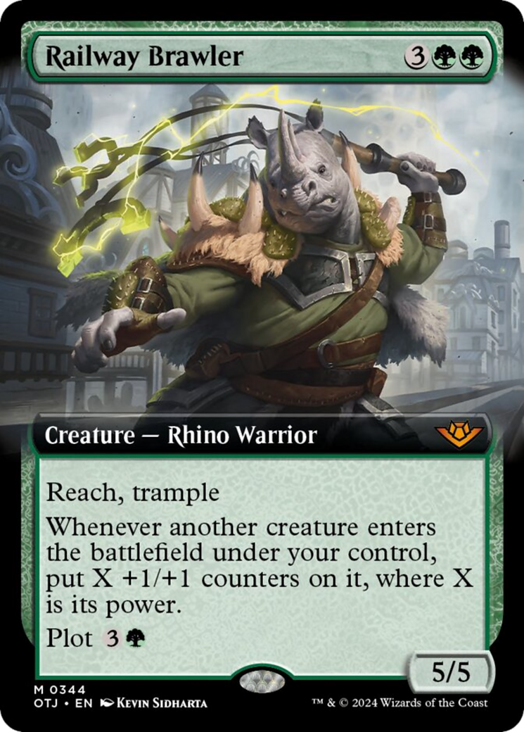 Railway Brawler (Extended Art) [Outlaws of Thunder Junction] | Fandemonia Ltd