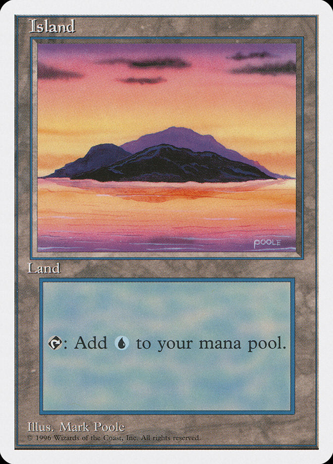 Island (Dark Clouds, Signature on Bottom Right) [Introductory Two-Player Set] | Fandemonia Ltd