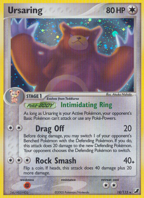Ursaring (18/115) [EX: Unseen Forces] | Fandemonia Ltd