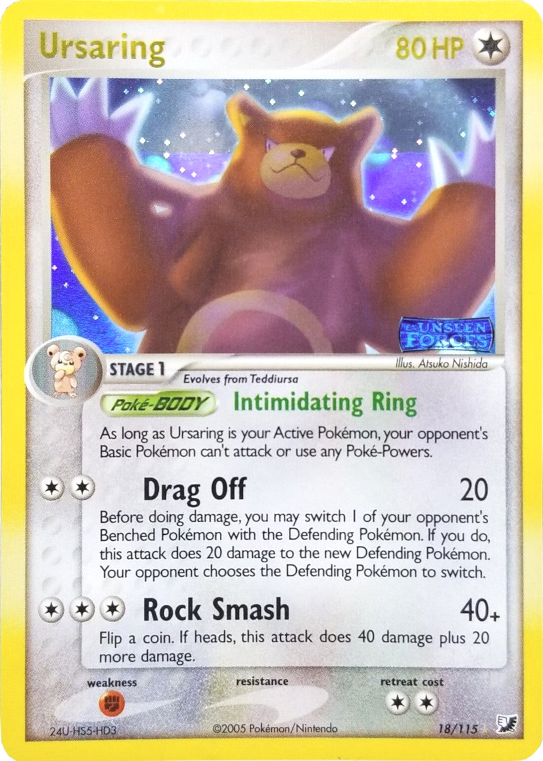 Ursaring (18/115) (Stamped) [EX: Unseen Forces] | Fandemonia Ltd