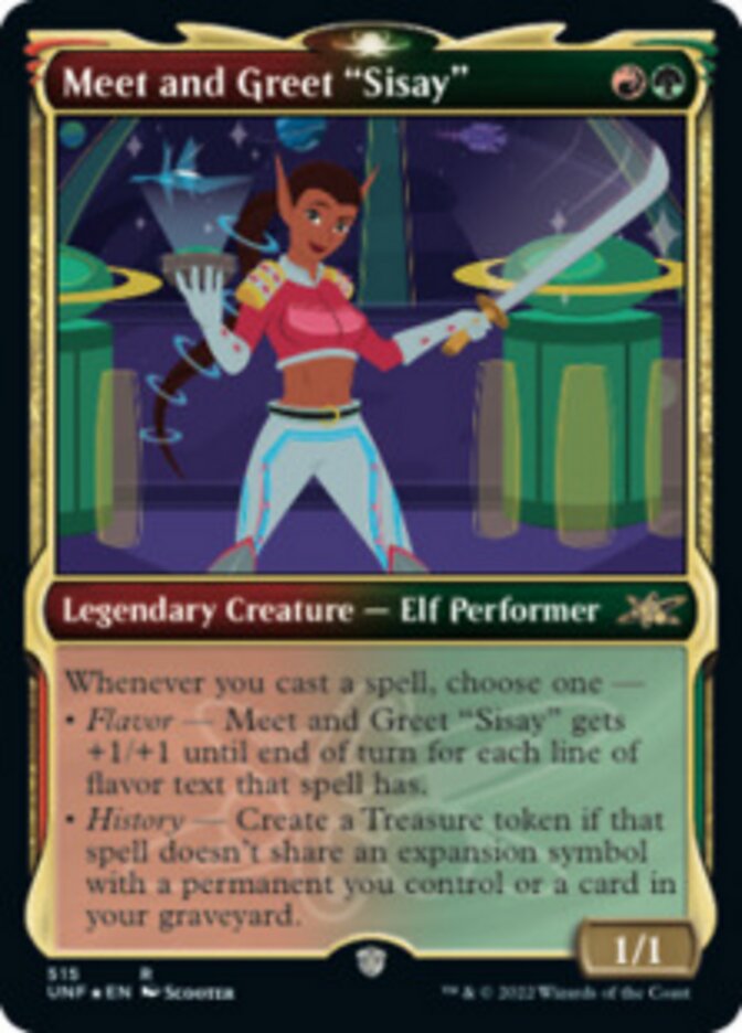 Meet and Greet "Sisay" (Showcase) (Galaxy Foil) [Unfinity] | Fandemonia Ltd