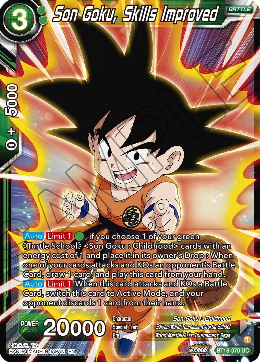 Son Goku, Skills Improved (BT18-070) [Dawn of the Z-Legends] | Fandemonia Ltd