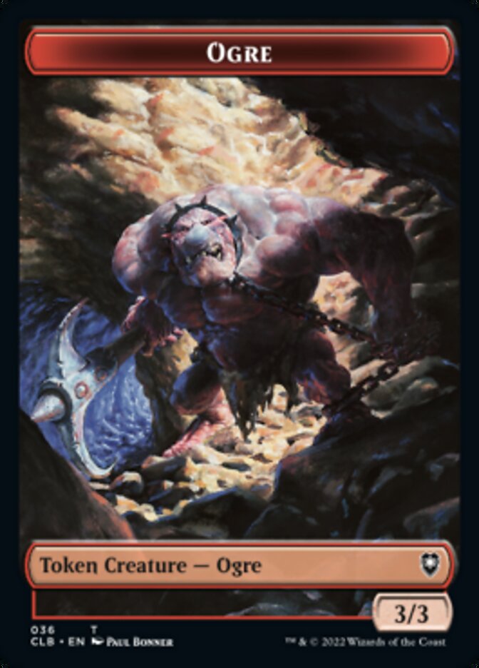 Boar // Ogre Double-Sided Token [Commander Legends: Battle for Baldur's Gate Tokens] | Fandemonia Ltd