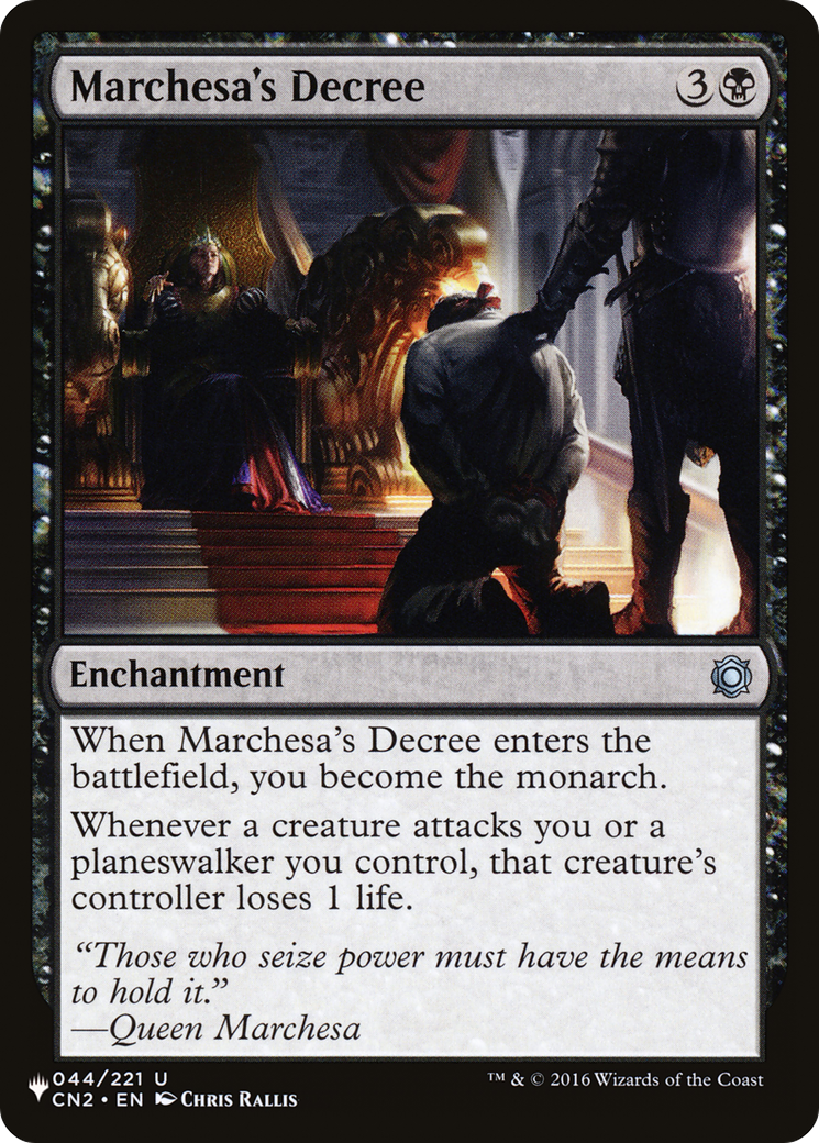Marchesa's Decree [The List] | Fandemonia Ltd