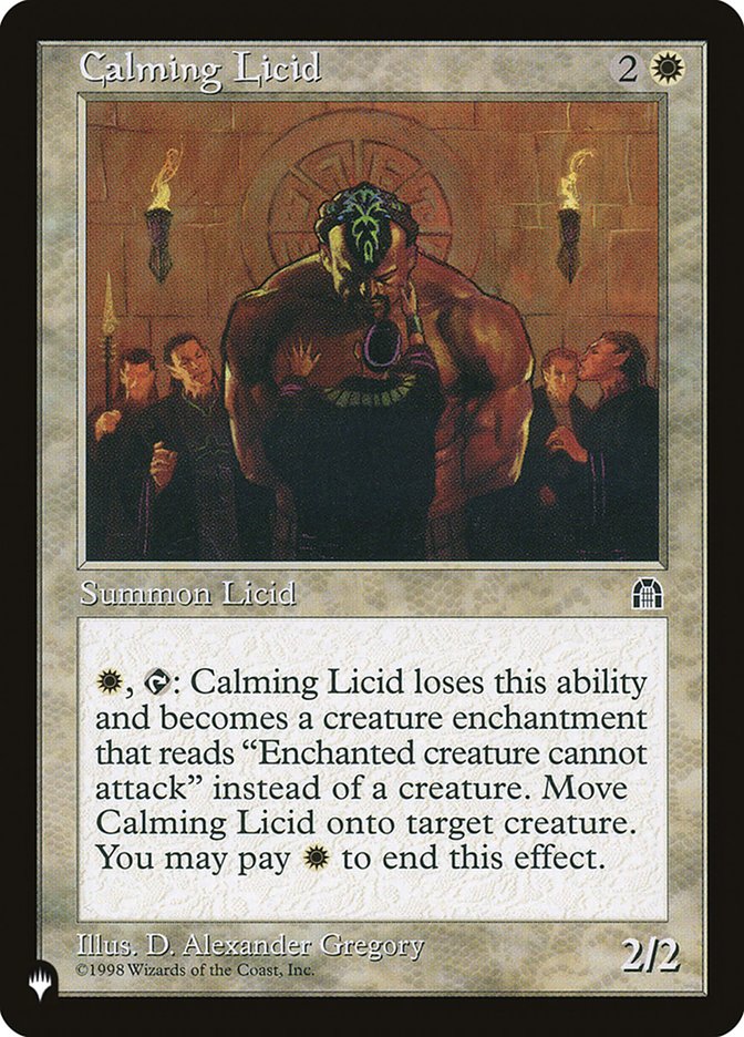Calming Licid [The List] | Fandemonia Ltd