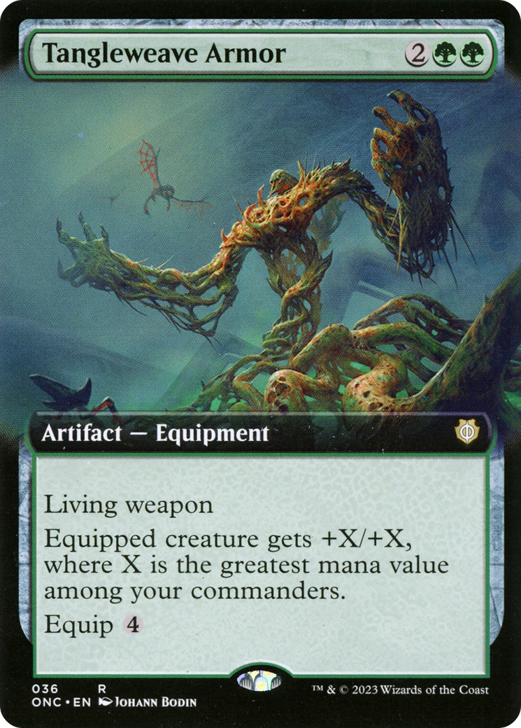 Tangleweave Armor (Extended Art) [Phyrexia: All Will Be One Commander] | Fandemonia Ltd