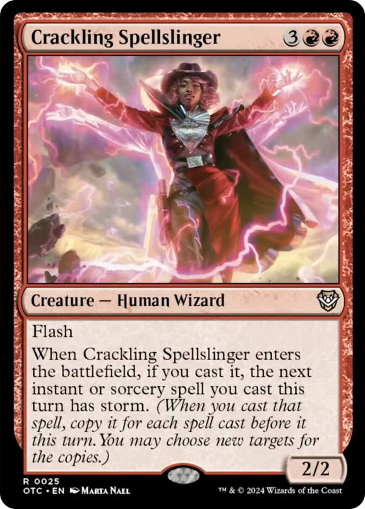 Crackling Spellslinger [Outlaws of Thunder Junction Commander] | Fandemonia Ltd